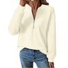 Women's Casual Long Sleeve Half Zip Stand Collar Sweatshirt Top