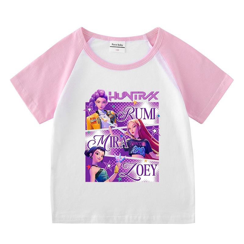 Completo Due Pezzi Kpop Demon Slayer per Bambini: T-shirt a maniche corte e pantaloncini 100cm