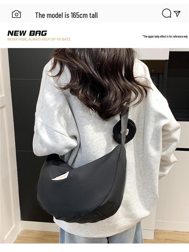2025 Autumn Solid Color Lightweight Women's Oxford Crossbody Backpack - Large Capacity Zipper Shoulder Bag
