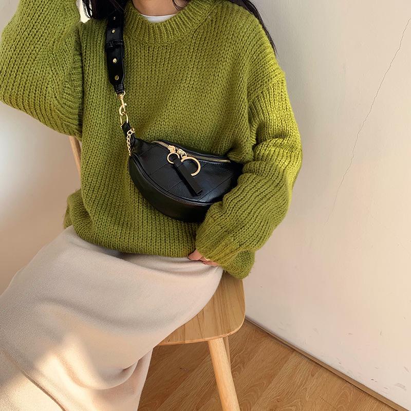 2023 Trendige Damen Crossbody Bauchtasche mit Kette