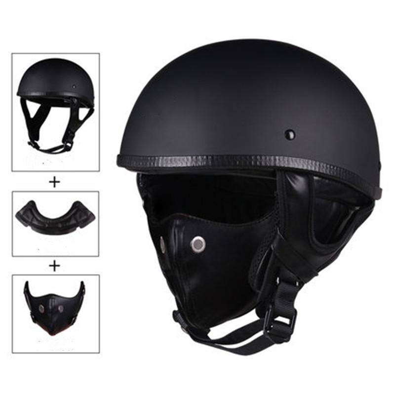 DOT Certification Retro Motorcycle Helmet Moto Helmet Scooter Vintage Half Face Biker Motorbike Crash Moto Helmet Casco Moto CE