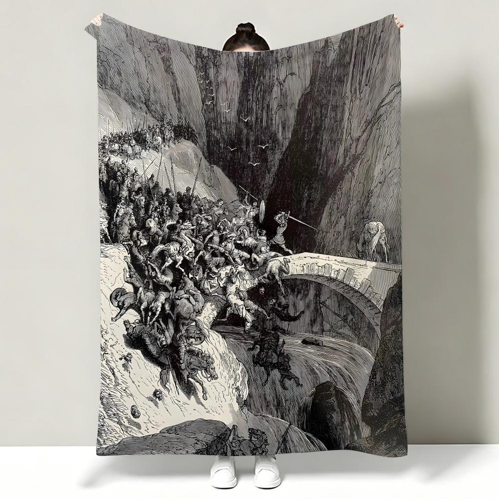 Artist GGustave DDore Throw Soft Warm Flannel Throw Blanket Multiuse for Sofa Bed Office Nap