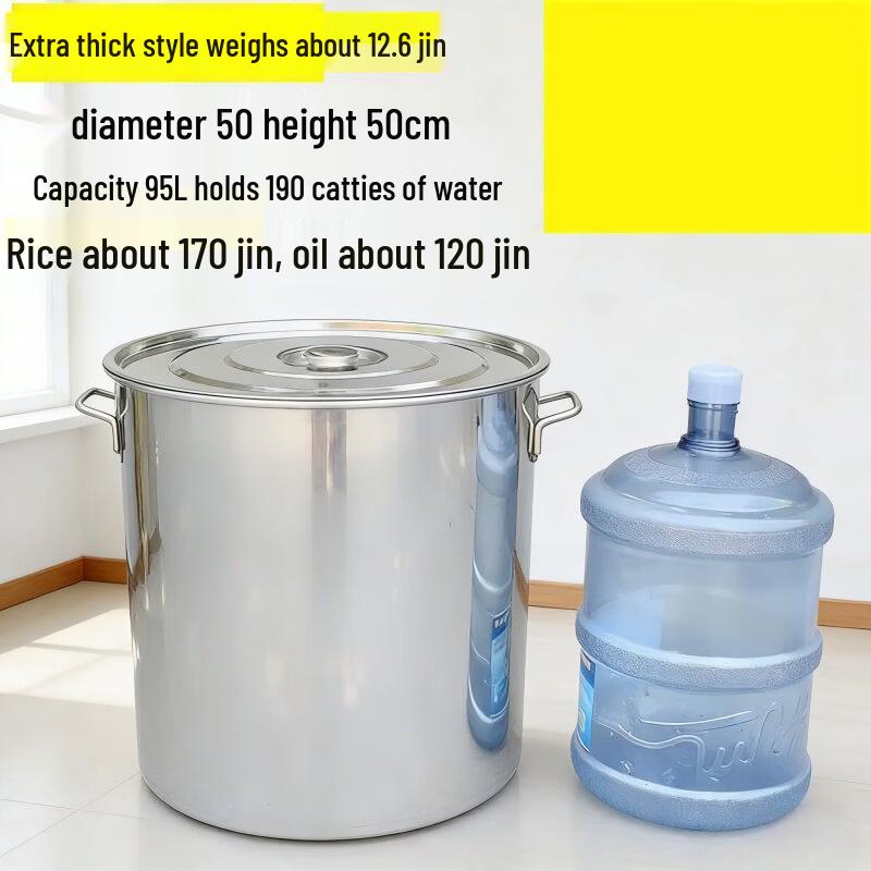 Commercial Stainless Steel Bucket with Lid
