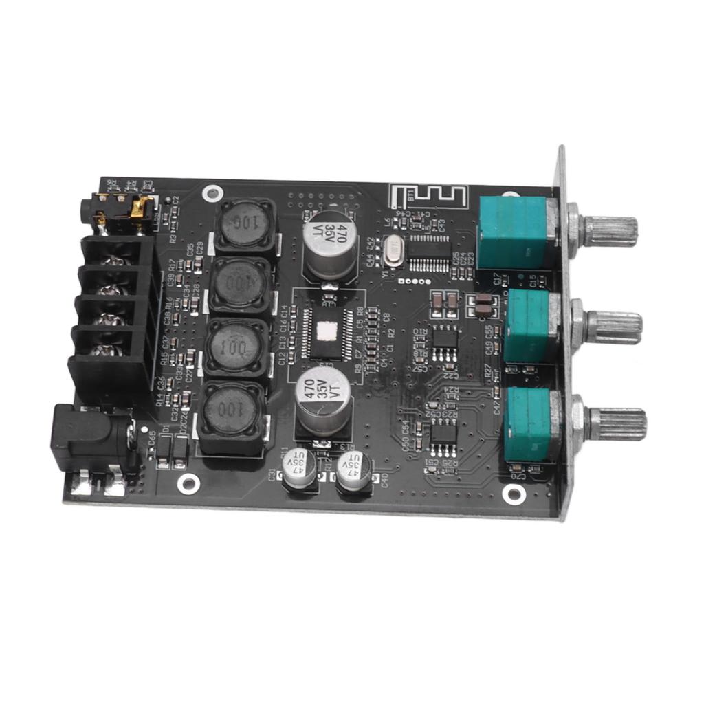 Bluetooth 5.0 Audio Amplifier Module Treble Bass Control Power AMP Board for Passive Speaker 50W+50W DC9‑24V