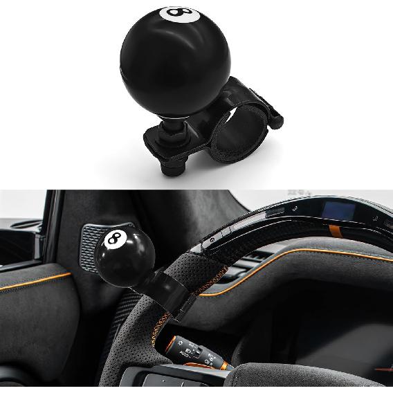 8 Ball Steering Wheel Knob Spinner, Suicide Knob, Heavy Car Turning Suicide Spinner Handle, Universal 360 Degrees Rotation Steering Wheel Accessories
