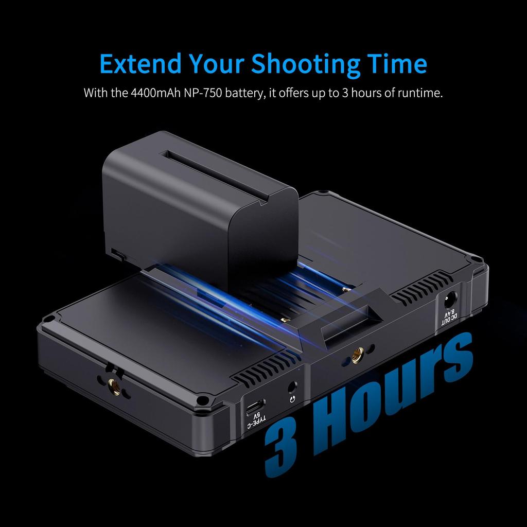 FEELWORLD FW568 PRO 1200nit High Brightness Camera DSLR Field Monitor with F750 4400mAh Battery and Custom 3D LUT Camera 4K 60Hz HDMI Waveform