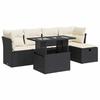 VidaXL Garden Lounge Set 6 Pcs with Cushions Black Braided Resin 3327766