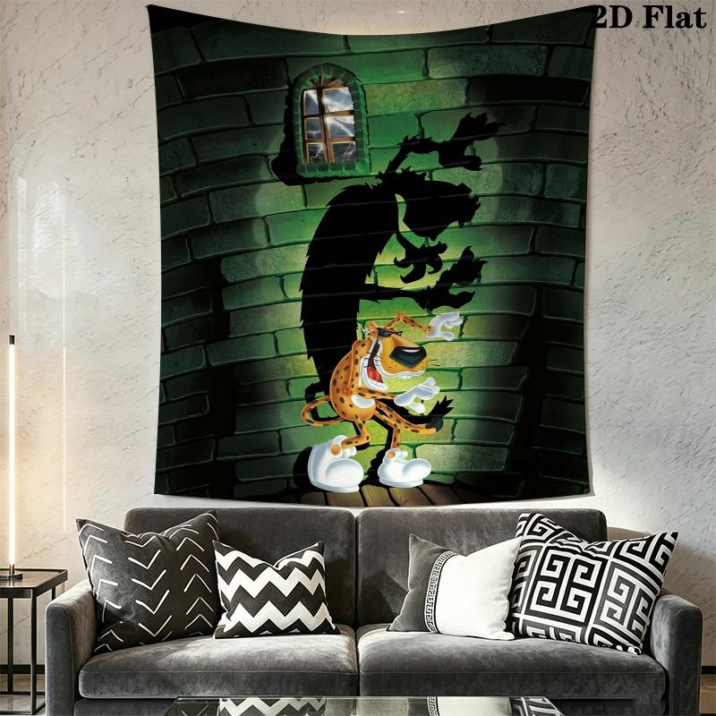 Chester Cheetah Wall Tapestry Aesthetic Wall Hanging Printed Fabric Blanket Decorative Tapestries for Bedroom Living Room Home Decor