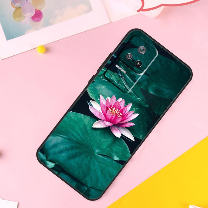 Summer Lotus Case For Xiaomi 14 Ultra 13 11T 12T 13T Pro 12 Lite POCO X6 Pro M6 X3 X4 X5 M5s F3 F5 Cover