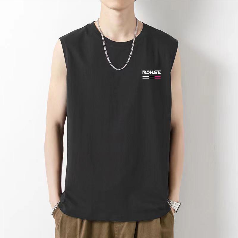 Men's Trendy Korean Solid Color Sleeveless T-Shirt Vest