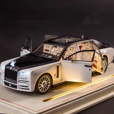 1/22 Rolls Royce Phantom Alloy Luxy Car Model Diecasts & Toy Vehicles Metal Car Model Simulation Sound and Light Childrens Gifts