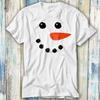 Snowman Face Christmas Xmas Smile T Shirt Vintage Retro Cool Gift Mens Womens Unisex Cartoon Anime Top Tee 879