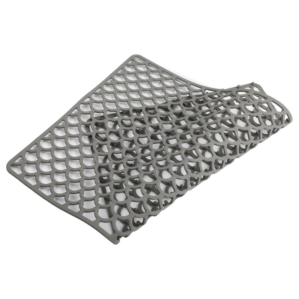Heat Resistant Mat Silicone Sink Mat Noise Reduction Design Thick Soft Material Anti-Slip Feet Dishwasher Safe