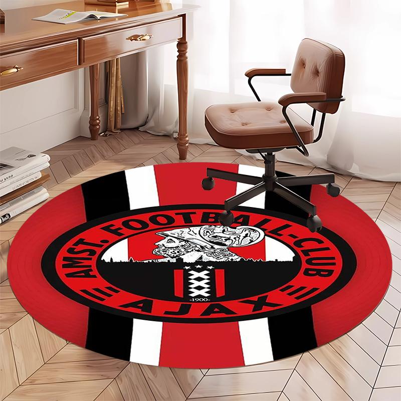Ajax Printed Round Rug Carpet Chair Rug Area Rug Entryway Doormats,for Office Chair Living Room Bedroom Kitchen Room.