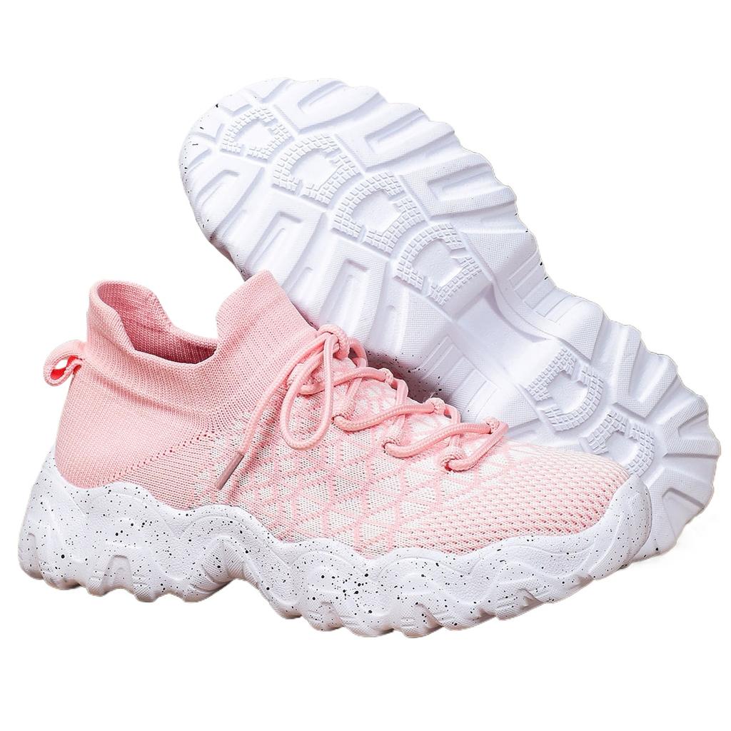 Lightweight Socks Shoes Women Men Breathable Knitted Casual Sneakers Slip-on Soft Sole Platform Footwear for Running Gym Fitness