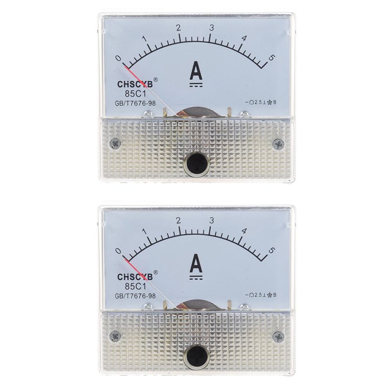 

ABUL-2X 85C1-A Analog Current Panel Meter DC 5A AMP Ammeter білий