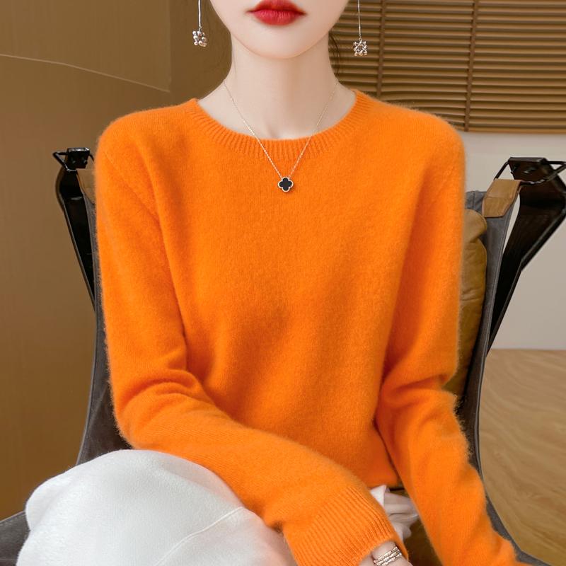 Women Sweater 100% Wool MODERN NEW SAGA Knit Pullover O-neck Thin Spring Autumn Jumpers Female Knit Tops