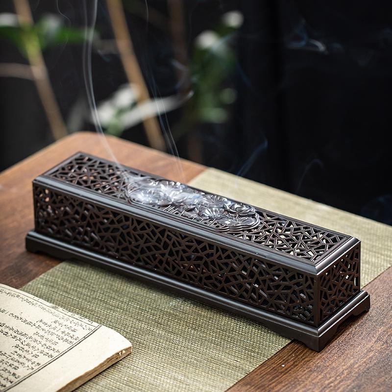 Tradition Chinese Style Copper Incense Burner Big Size Antique Lying Lotus Censer Burners for Incense Sticks Chirstmas Gifts