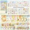 1Set Chinoiserie Theme Landscape Sticker Books Mountain River World Series Diy Decoration Sticker Cartoon Scene Stack Sticker