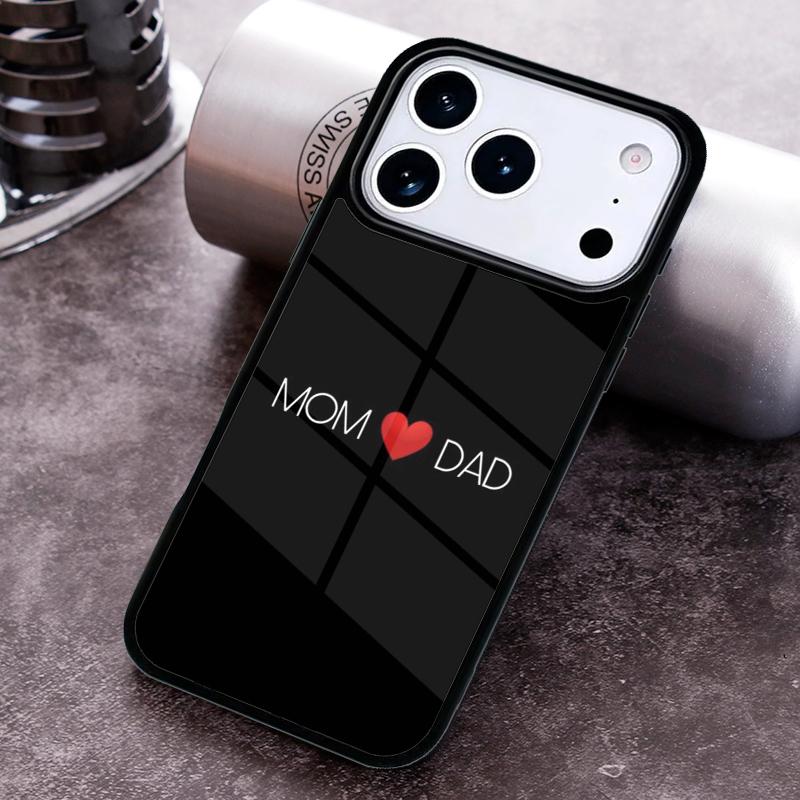 Mom Dad Baby Family Phone Case for iPhone 17 16 15 Pro Max Air 14 13 12 11 Plus Shockproof Capa Cover