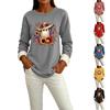 Women's Long Sleeve Pullover Round Neck Halloween Print Winter Casual Top