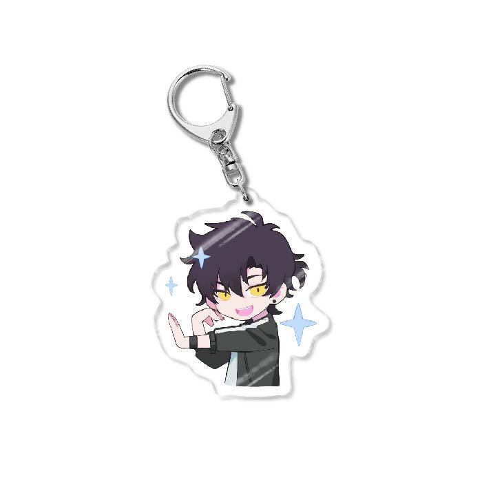 6CM Anime Keychain Women Link Click Key for Men Charles Key Ring Bag Acrylic Car Keyring Cute Acrylic Pendant Key Cosplay Gift