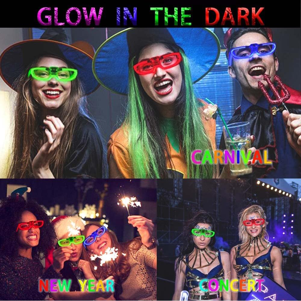 10pcs Light up Glasses Party Supplies Fit Christmas Valentine's Day New year