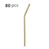 80Pcs 8mm*215mm Reusable Metal Straw 304 Stainless Steel Drinking Straight Bent Straws Eco-friendly Party Bar Accessories