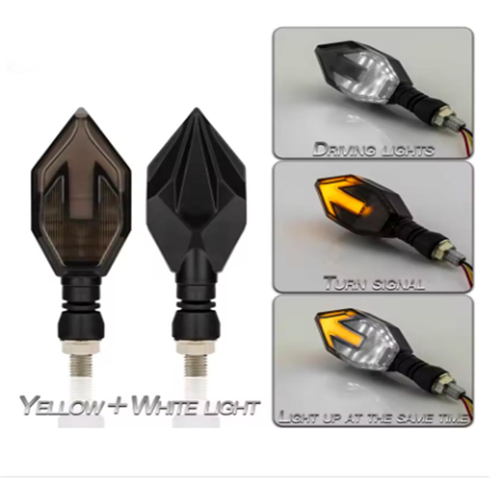 

2 шт. M10 мотоциклетный светодиодный указатель поворота янтарный свет 12 В плавный последовательный свет стрелки универсальные мото указатели поворота чёрный