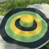 Women's Hats Summer Beach Big Brim Straw Seaside Sun Hat Foldable Travel Panama Sun Protection Felt Hat UPF 50+ Sun Hat