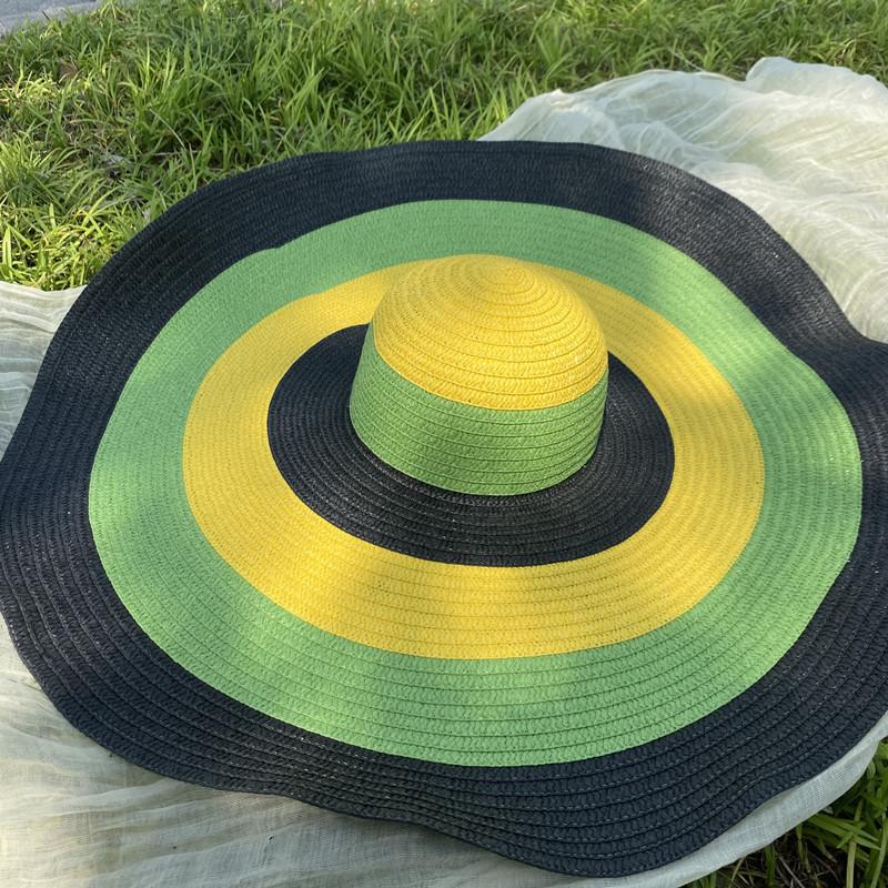Women's Hats Summer Beach Big Brim Straw Seaside Sun Hat Foldable Travel Panama Sun Protection Felt Hat UPF 50+ Sun Hat