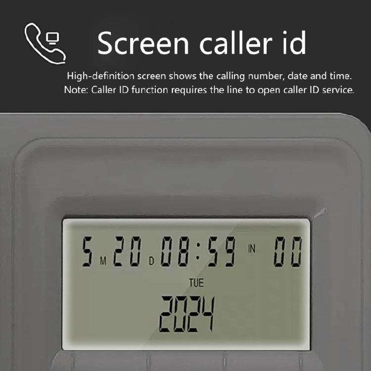 Corded Landline Phone Fixed Telephone for Hotel Room, Office Use With Caller Display, MultipleLine Connection