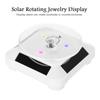 Solar Showcase 360 Degrees Rotating Turntable Watch Phone Jewelry Display Stand LED Light