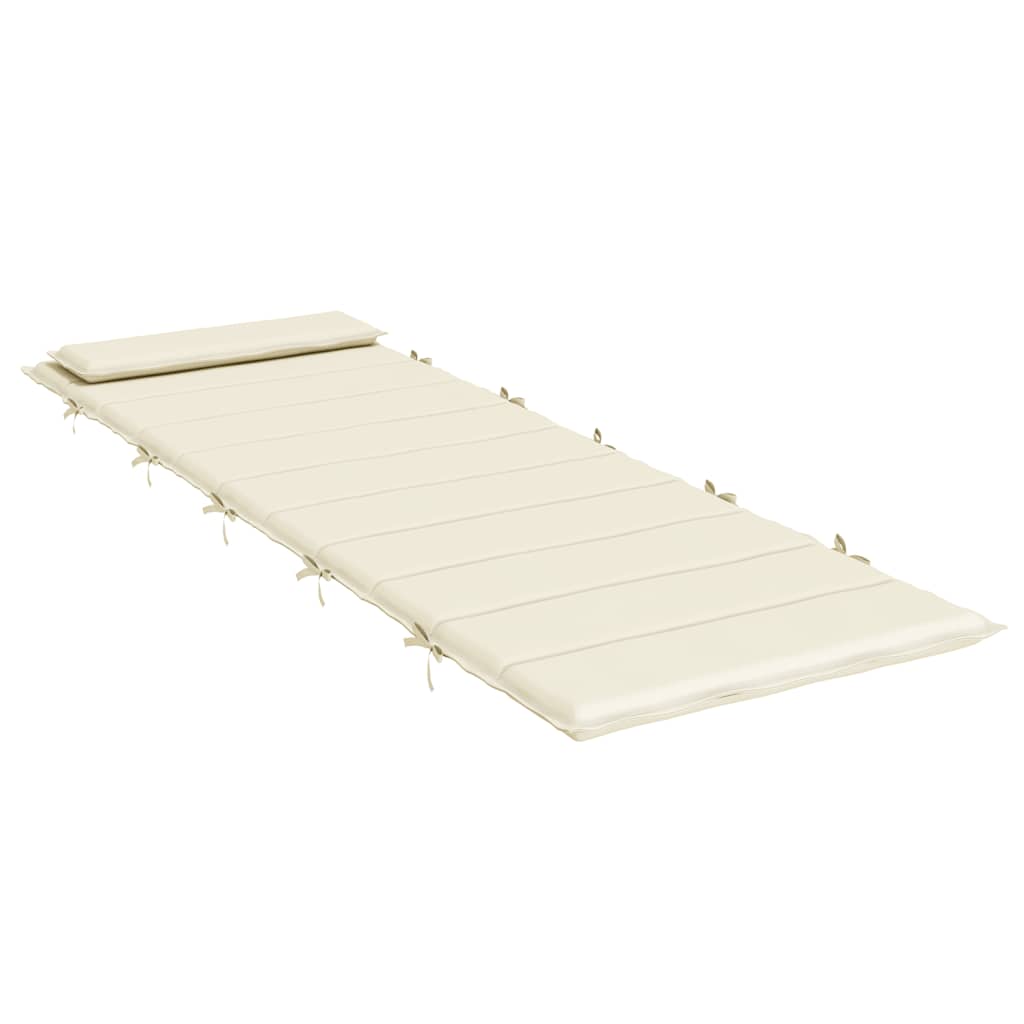 Vidaxl Sun Lounger Cushion, Cream, 180X60X3 Cm, Oxford Fabric