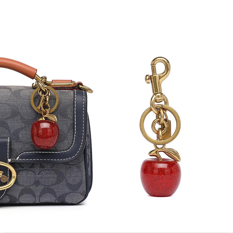 Cherry Keychain Decoration Blue Cherry DIY Craft Accessories Bag Pendant Keyring Bag Decoration Cherry Pendant