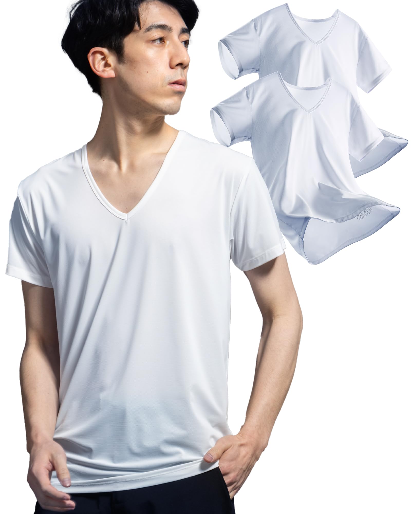 

Внутренние Шорты Прохладные к Поту Быстросохнущие Белые [Duerfusa] Мужская Футболка, Рукав, На ощупь, Q-MAX0.42, Дышащие, Влагоотводящие, Быстросохнущие, Эластичные, Защищающие от Пота,