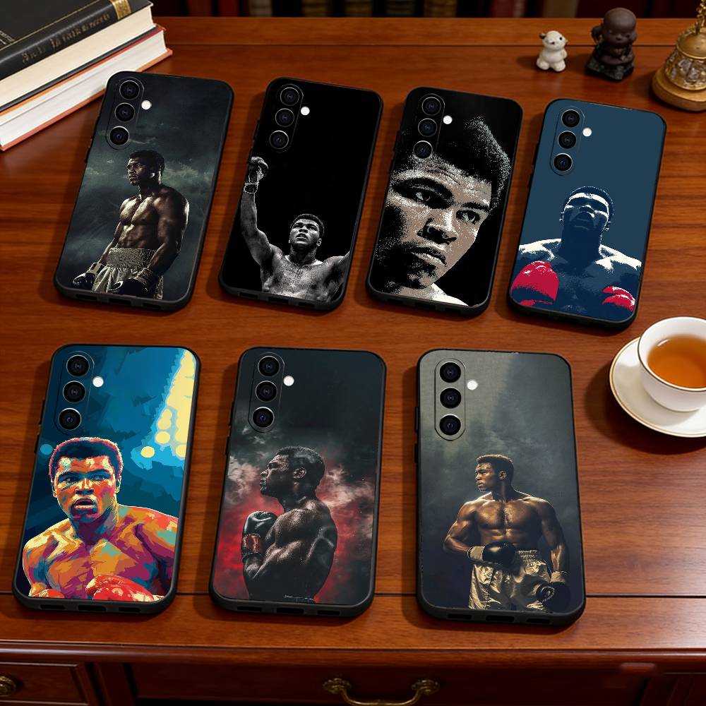 M-Muhammad Ali Phone Case For Samsung Galaxy A73,A72,A71,A70,A53,A52,A51,Soft Silicone Black Cover
