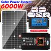 220V/6000W Inverter Solar Panel Solar Power System Battery Charger Complete Controller Home Grid Camp Phone
