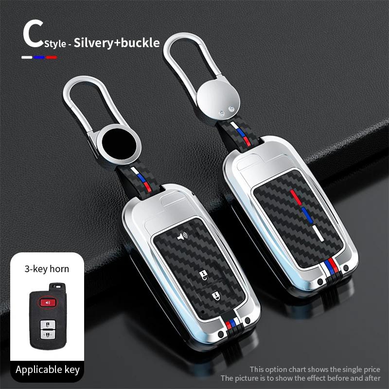 Zinc Alloy Car Key Case Cover For Toyota Camry Corolla RAV4 Highlander Avalon 2015 - 2017 Smart Control Protector Shell Holder