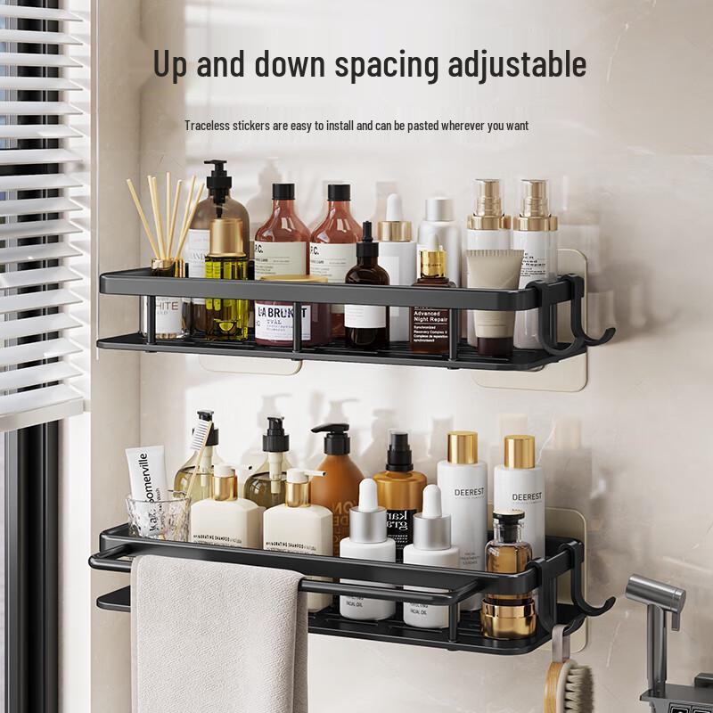 No-Drill Wall-Mounted Bathroom Corner Shelf