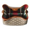 Gucci GG Emblem Removable Adjustable Shoulder Strap Bucket Bag Women Handbags Beige Dark-Brown 815118-FAD6L-9758