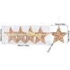 4/8 Stück Weihnachtskugel-Ornamente Gold Hohlstern Anhänger Weihnachtsbaum Hängende Dekoration für Zuhause 2026 Neujahr Navidad Geschenke