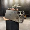 Luxury Plating Laser Camera Magnetic Case For 18 17 16 15 14 Pro Max Glass Lens Shockproof For Magsafe Hard Full Cover