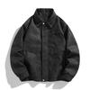 Plus Size Men's Retro Leather Jacket: Trendy Casual Lapel Coat for Spring/Autumn 2025