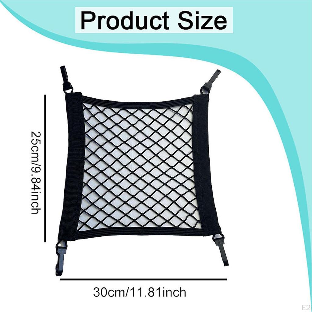 Motorcykel Lastnät Bungee med Krokar Bagageskydd Elastiskt Nät för Cykling