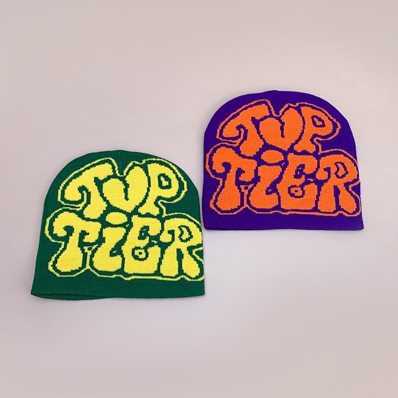 Love Letter Jacquard Knitted Hat For Men And Women Warm Street Hip Hop Pullover Hat