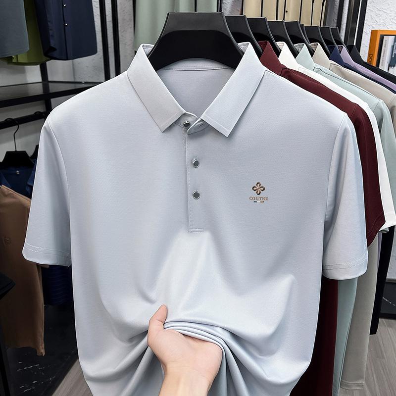 Sommer-Polo Herren Eis Atmungsaktiv Business Casual Reverskragen Vielseitig