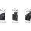 Tajima SFKBN-3L2H Removable Waist Bag Twin Hook 3-Section High-Density Nylon Tool Holder