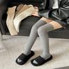 Knee Socks Children'S Autumn And Winter Thickened Warm Cashmere Socks Ins Japanese Vertical Strip Thin Warm Anti-Drop Thigh Socks