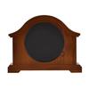 Wm.Widdop Broken Arch Mantel Clock Silver Bezel Walnut